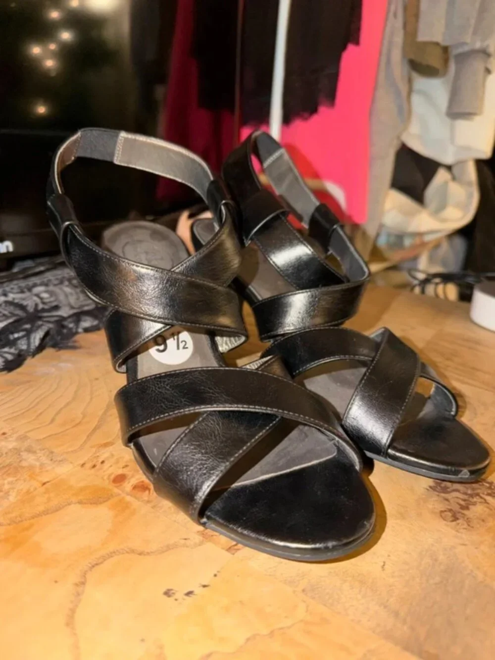 NWT Black LifeStride Strappy Open Toed Heels